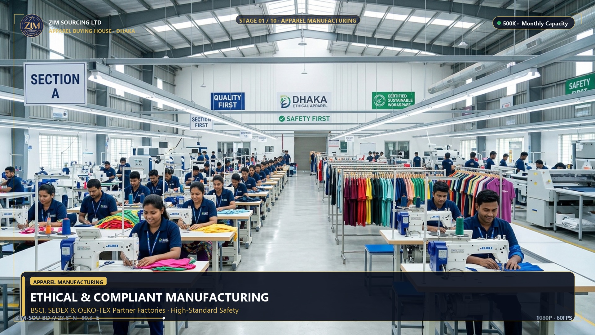 ZIM Sourcing company film: garments buying house in Dhaka, Bangladesh, since 2015